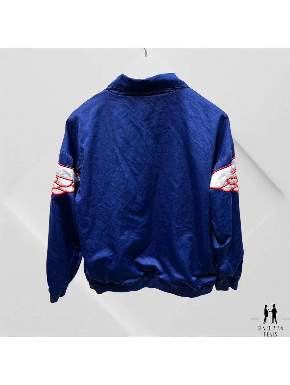 Air Jordan Satin Quarter Zip Long-Sleeve Pullover Wings Logo Mens M Medium